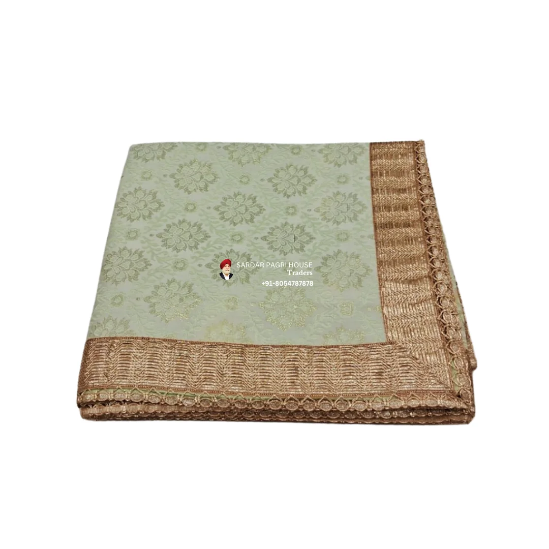 Celadon Green Rumala Sahib With Printed Work – Double Set