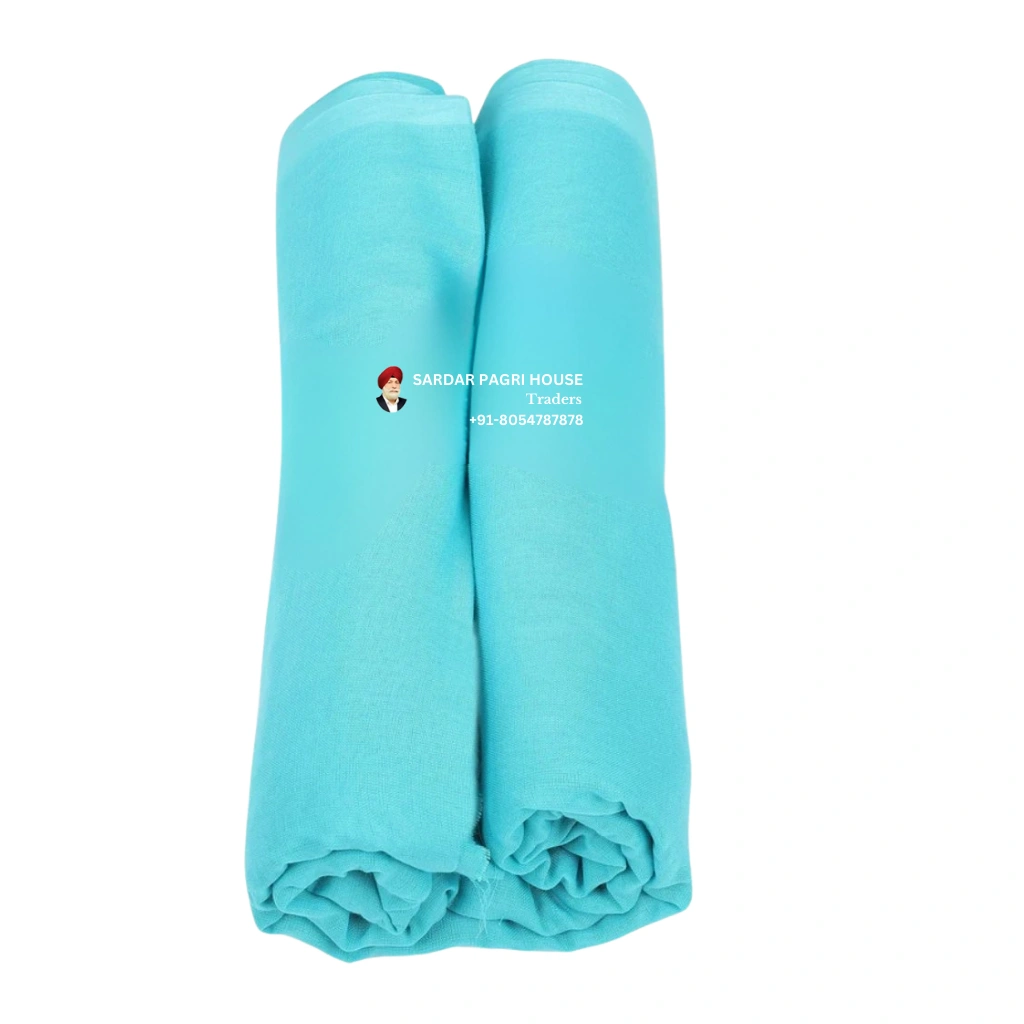 Slight Greenish Tint Blue Sikh Turban - Anhad Collection