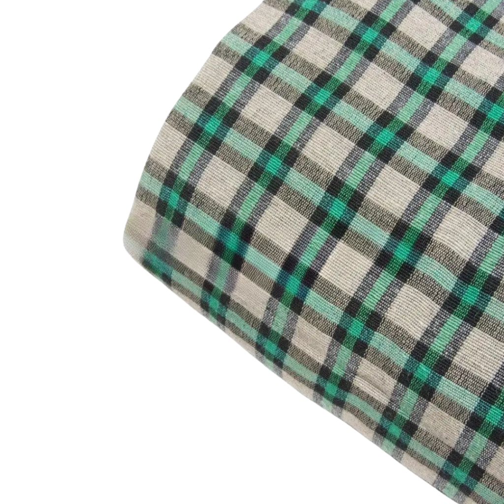 Green Meadow Check Punjabi Parna - Cotton Dabbi Parna