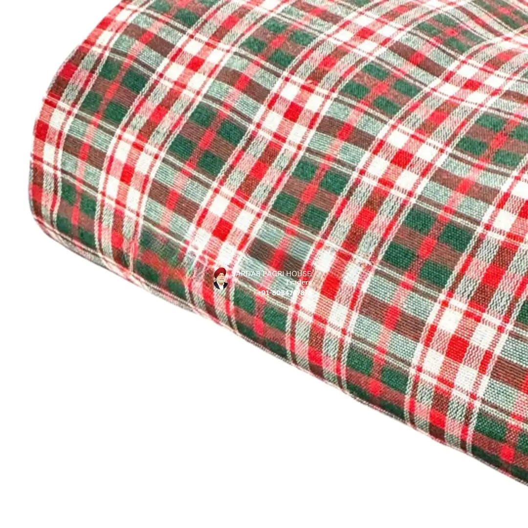 Highland Check Punjabi Parna - Cotton Dabbi Parna