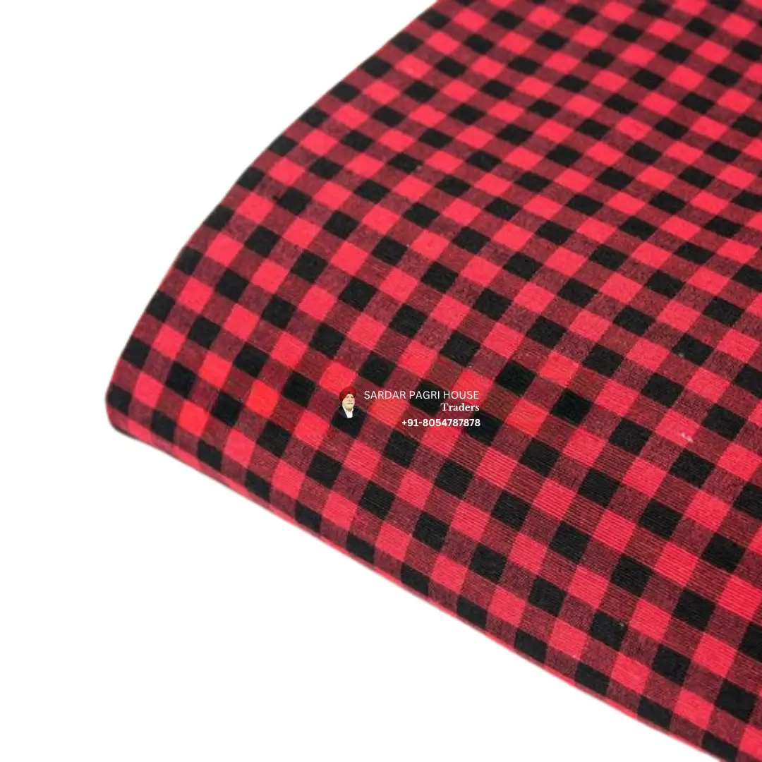 Ladybug Check Punjabi Parna - Cotton Dabbi Parna