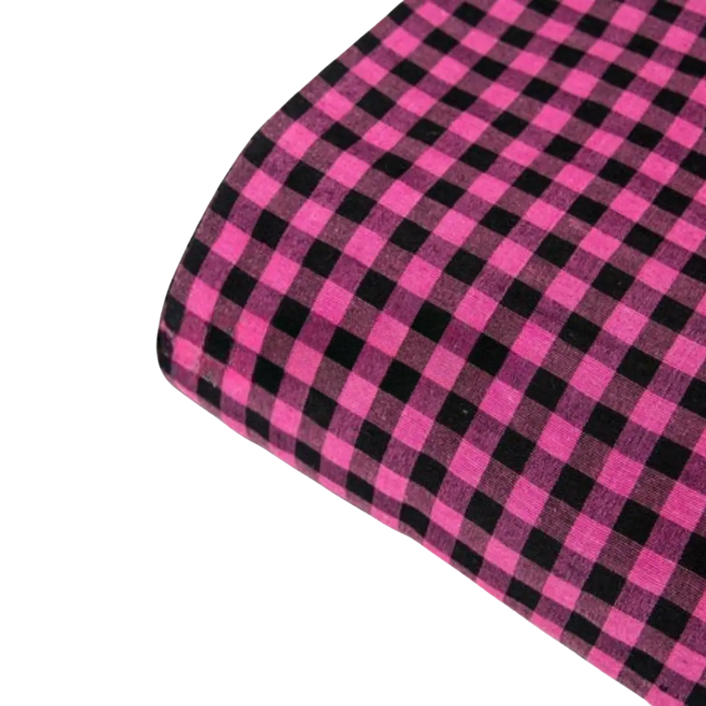 Persian Pink Check Punjabi Parna - Cotton Dabbi Parna