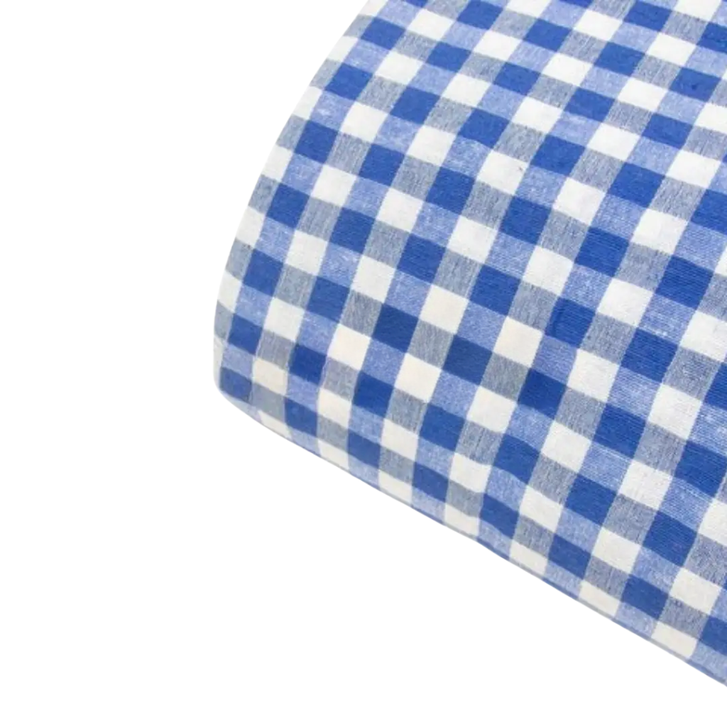 Sailboat Blue Check Punjabi Parna - Cotton Dabbi Parna