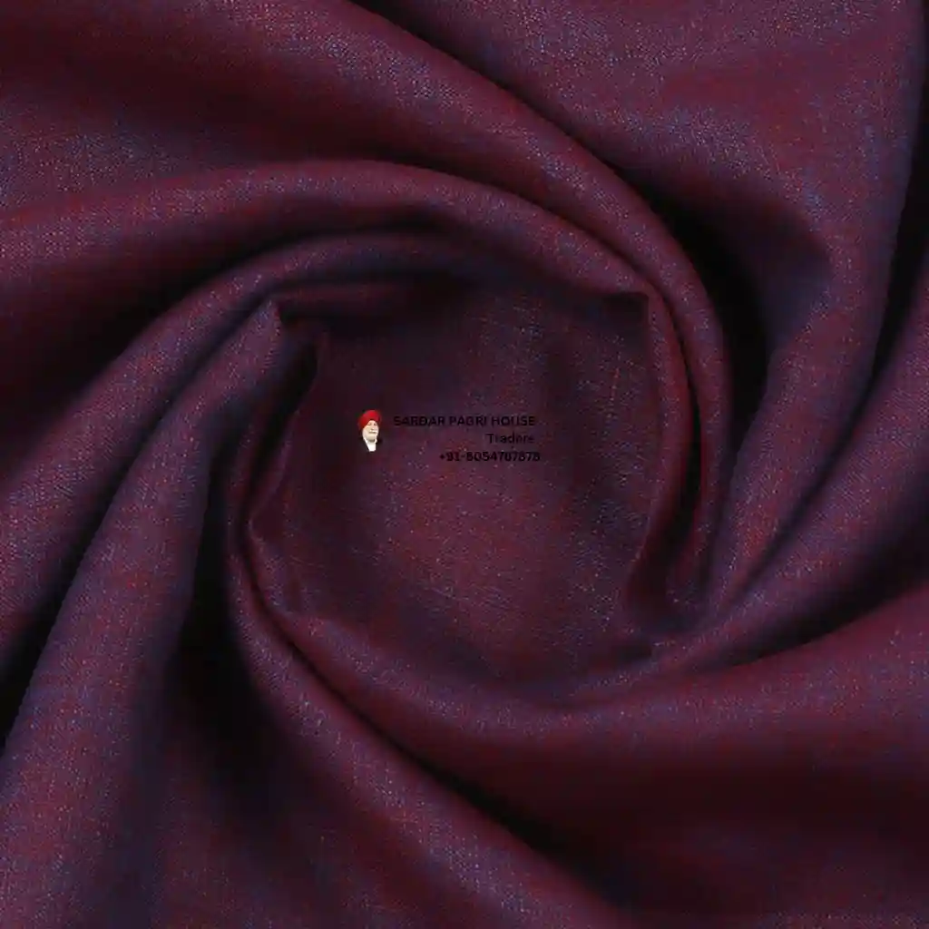 Antique Maroon Color Pure Linen Plain Shirt Fabric