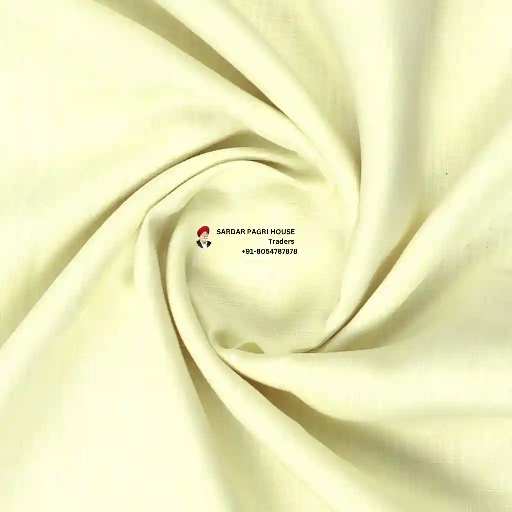 Cream Color Pure Linen Plain Shirt Fabric