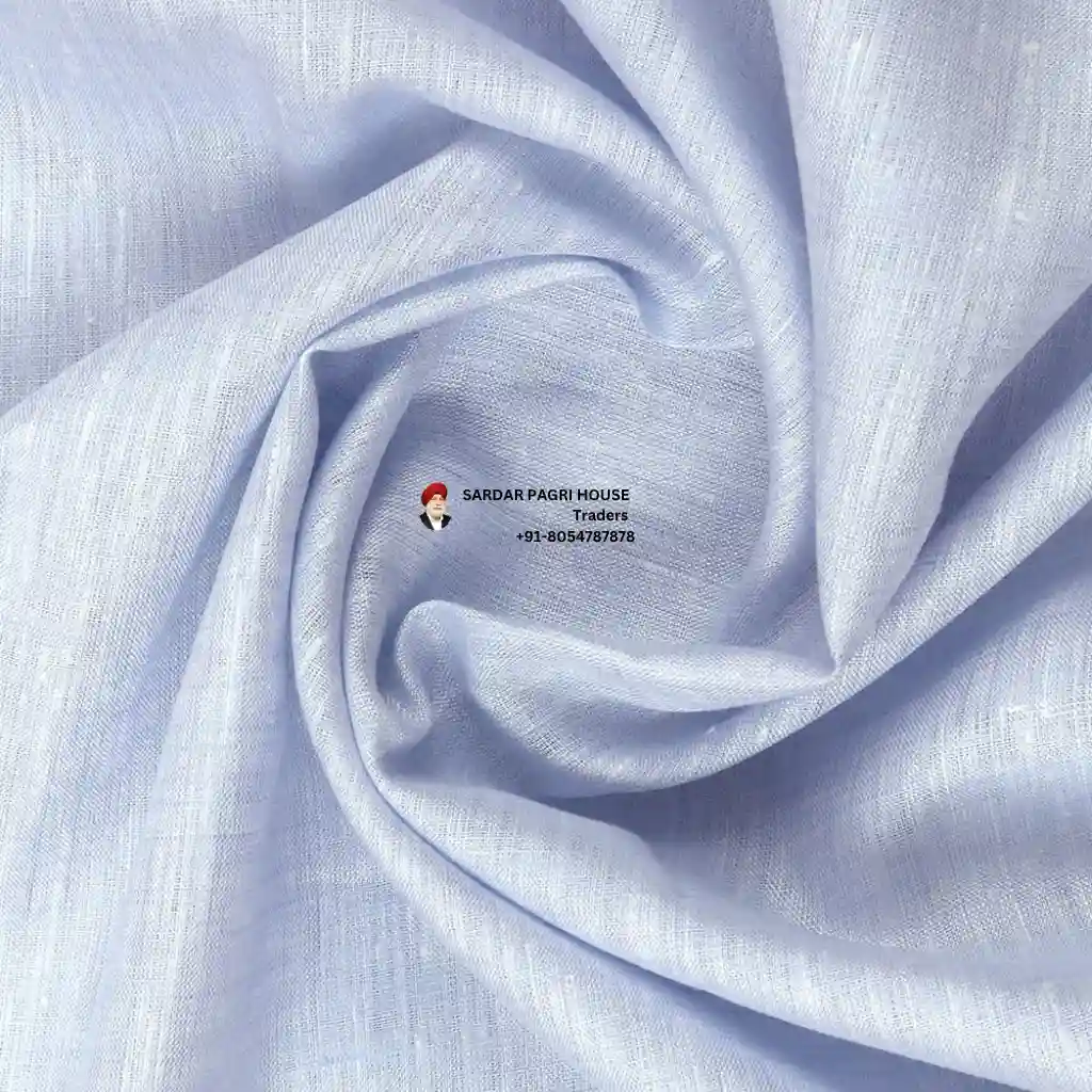 Link White Color Pure Linen Plain Shirt Fabric