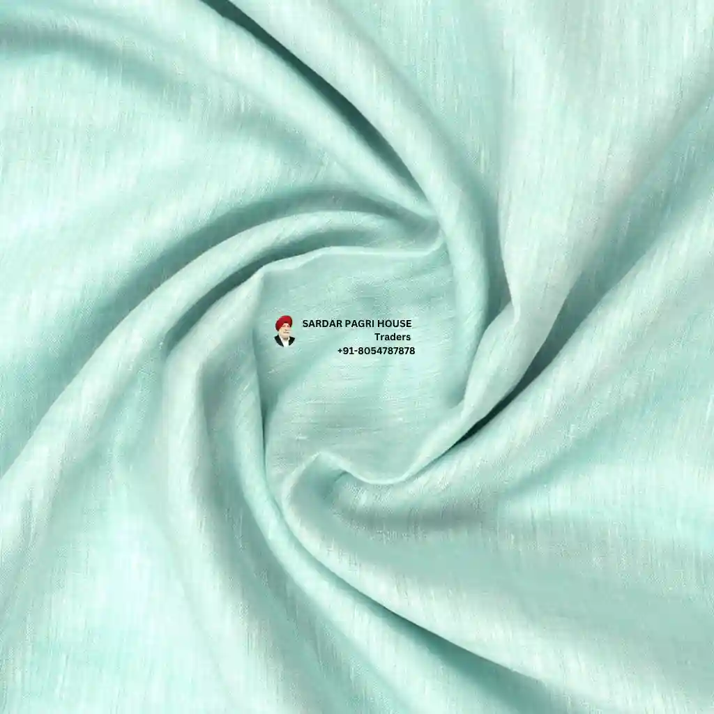 Sky Blue Color Pure Linen Plain Shirt Fabric