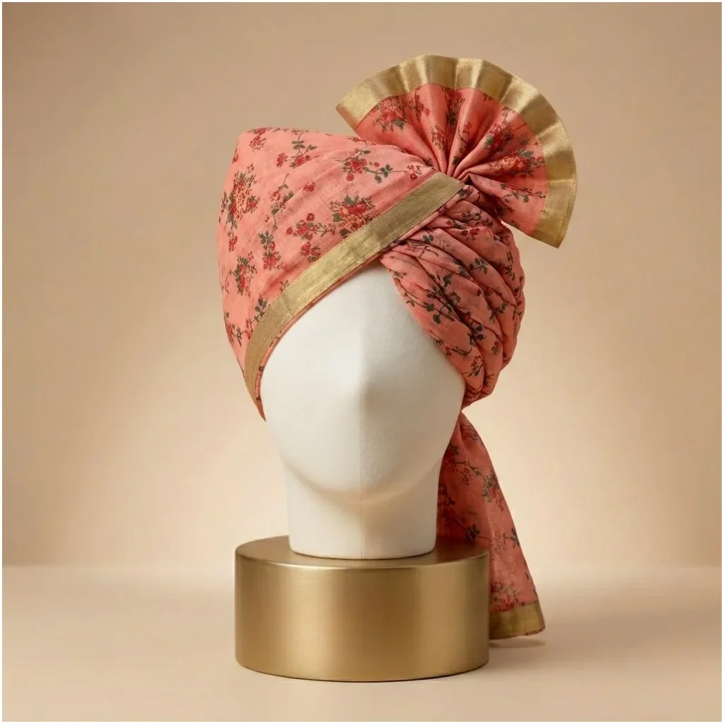 5-meter-blush-pink-printed-tissue-hindu-wedding-turban
