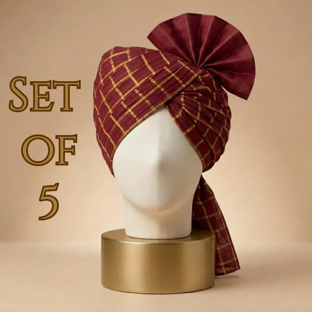 5-meter-deep-maroon-printed-tissue-hindu-wedding-turban