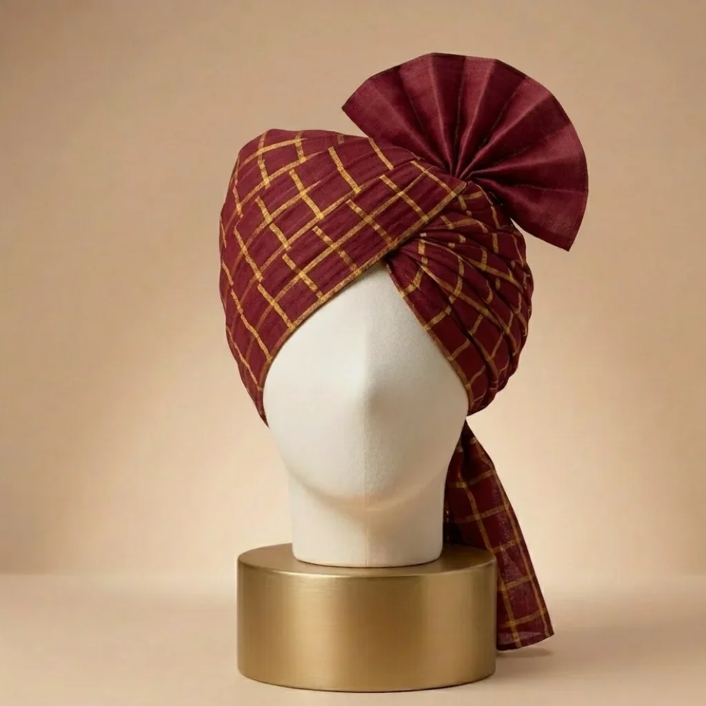 5-meter-deep-maroon-printed-tissue-hindu-wedding-turban