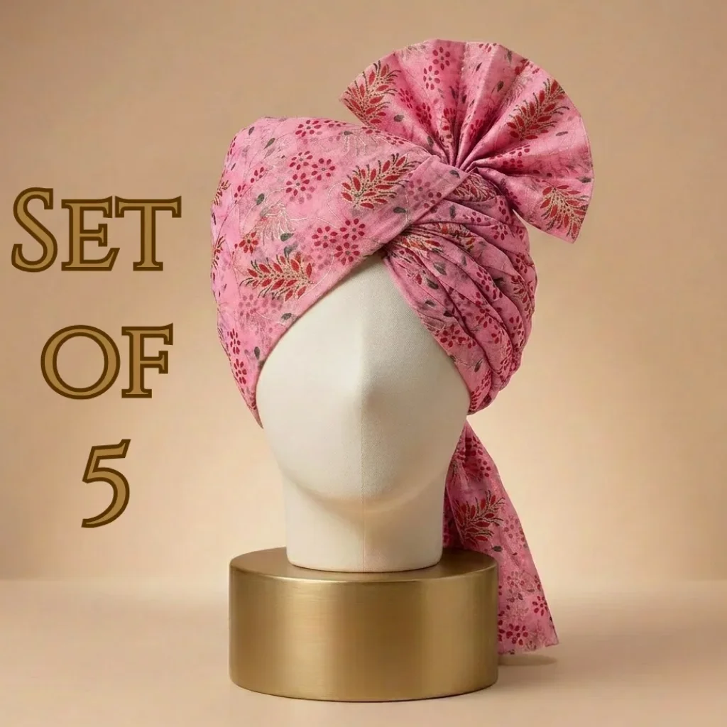 5-meter-floral-pink-printed-tissue-hindu-wedding-turban