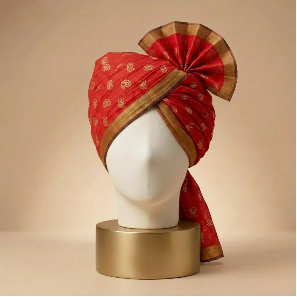 5-meter-orange-printed-tissue-hindu-wedding-turban