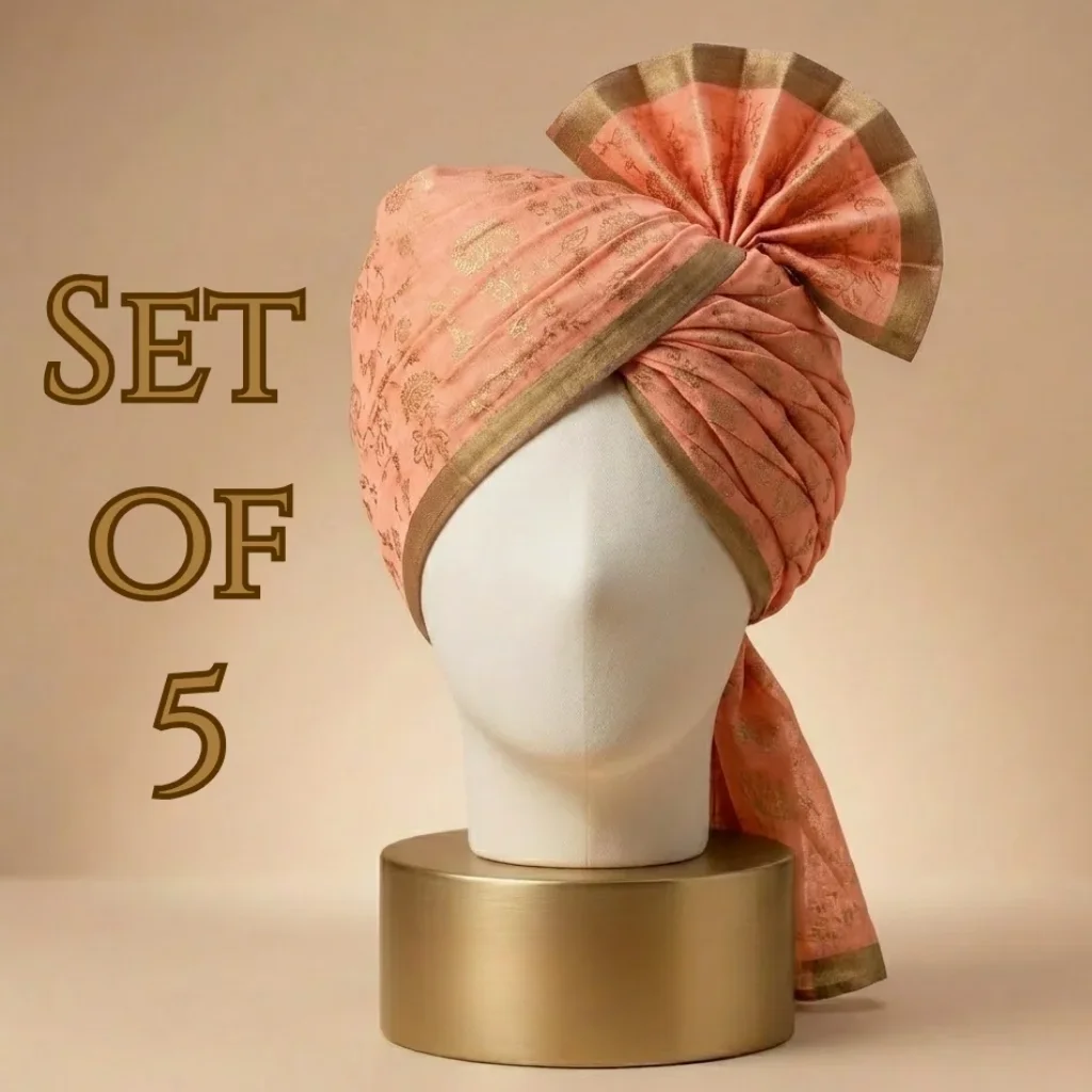 5-meter-peach-printed-tissue-hindu-wedding-turban