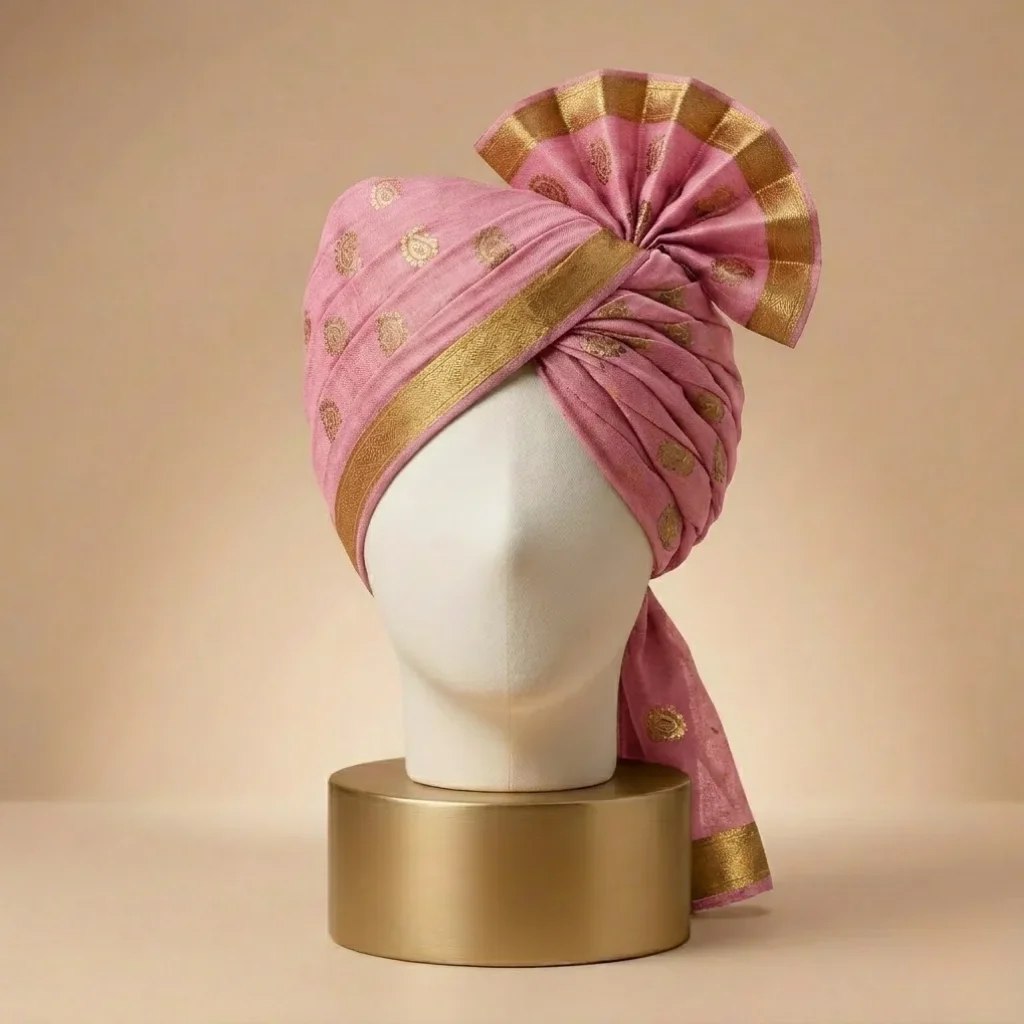 5-meter-pink-printed-tissue-hindu-wedding-turban