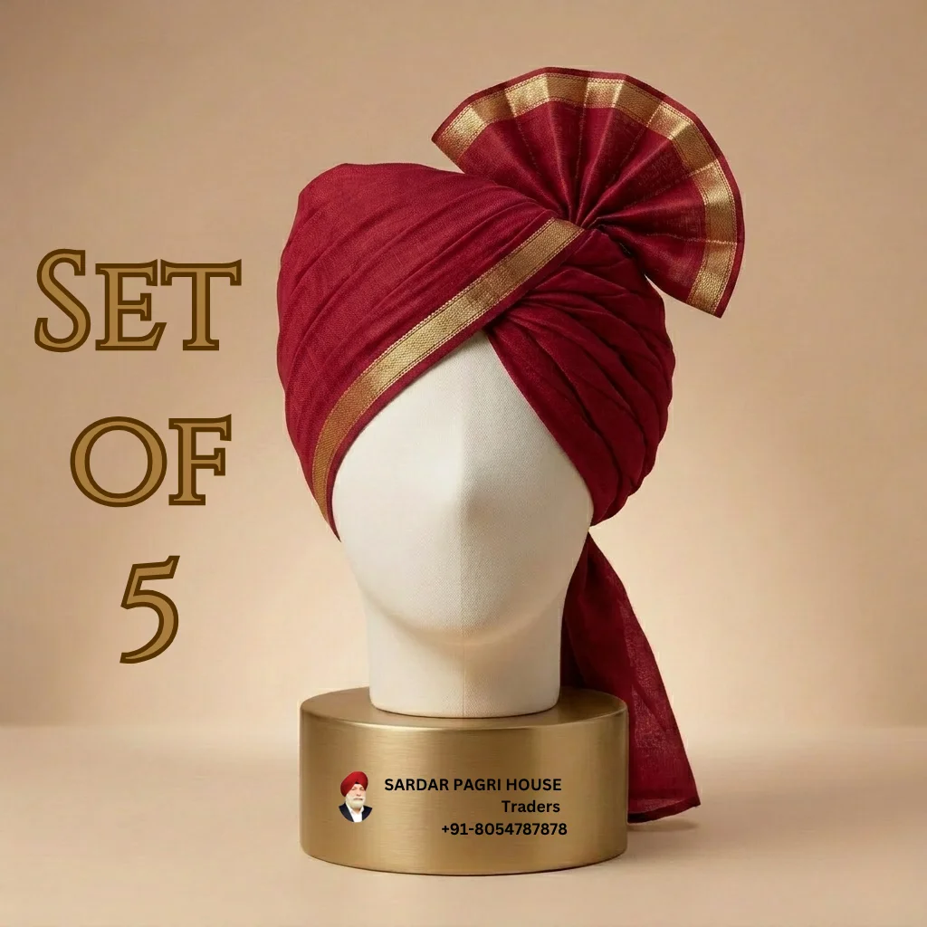 5-meter-red-tissue-hindu-wedding-turban