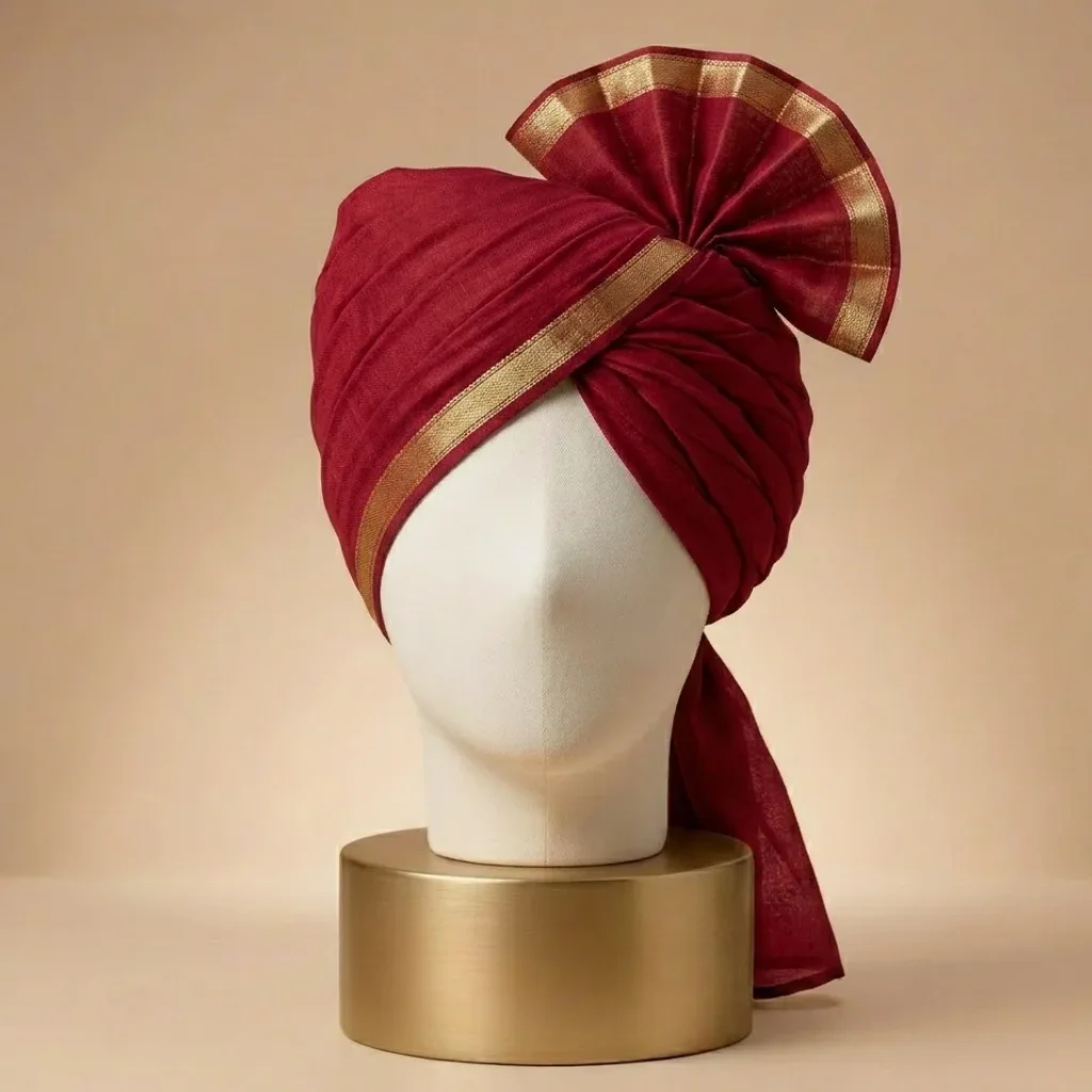 5-meter-red-tissue-hindu-wedding-turban
