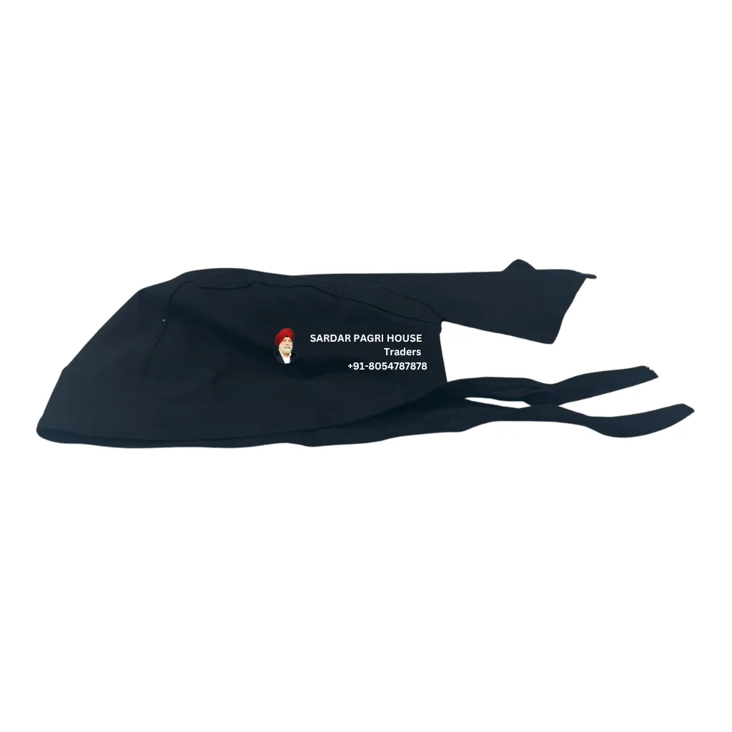 Black Non Stretchable Two Knot Denim Patka