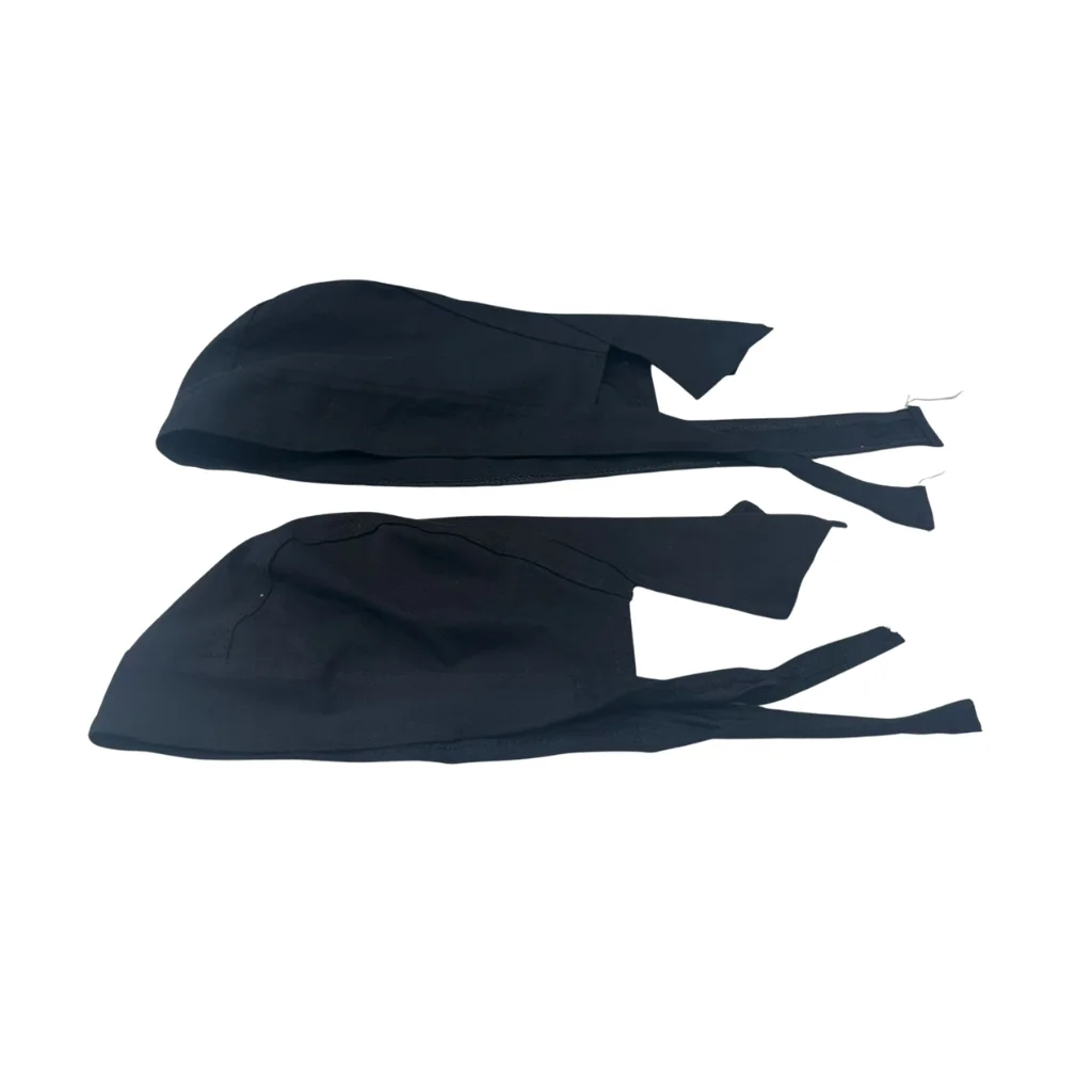 Black Two Knot Denim Patka - Set of 6