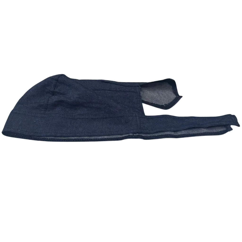 Navy Blue Stretchable Two Knot Denim Patka - Set of 3