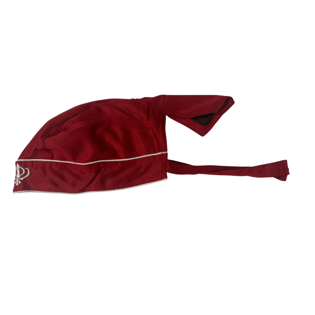 Red Two Knot Denim Patka With Logo - Set of 3