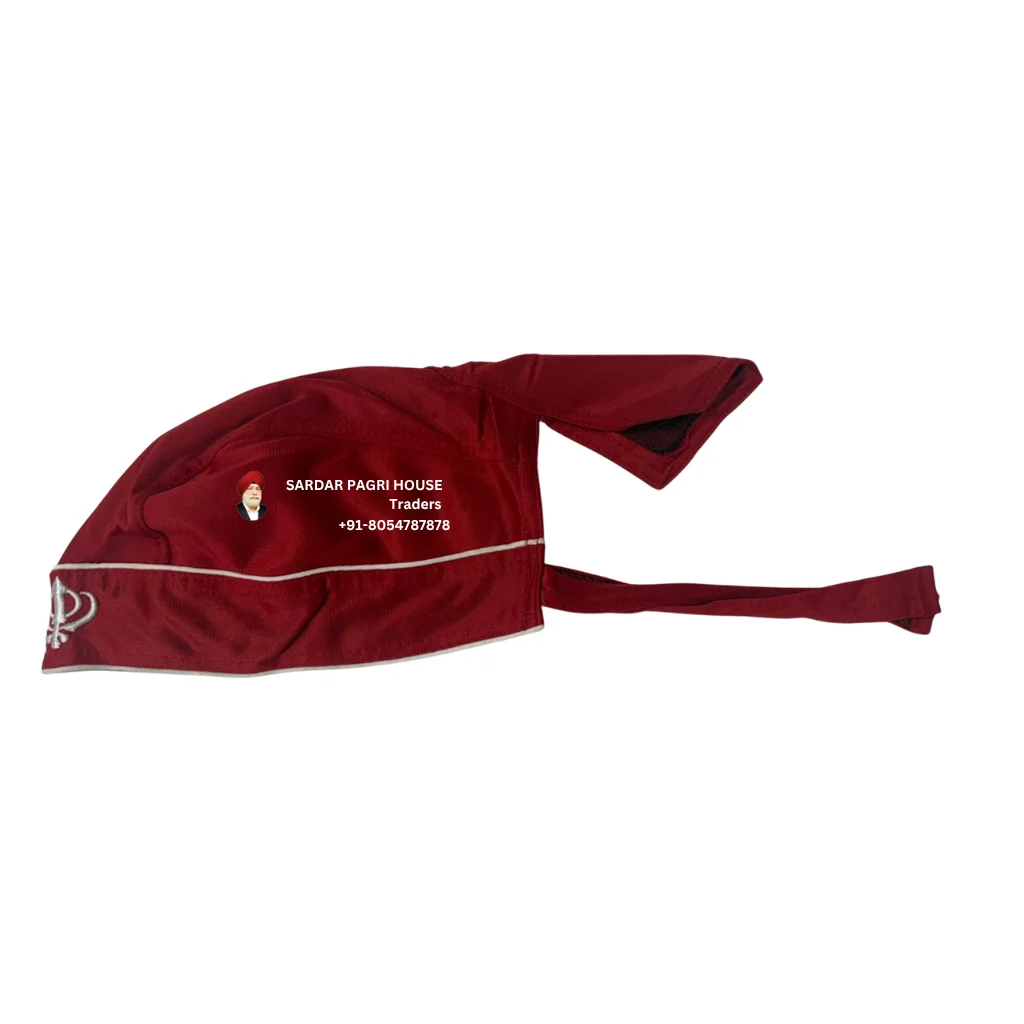 Red Two Knot Denim Patka With Logo